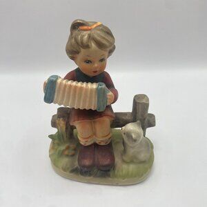 Vintage Napcoware Little Girl Figurine 7655 Accordion and Cat